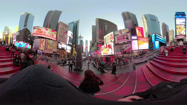 POV行走360 VR纽约时代广场视频素材