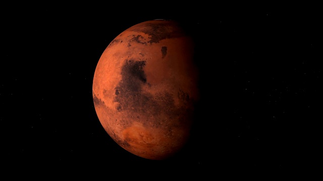 旋转行星火星在太空中的黑洞视频下载
