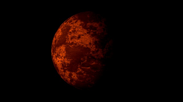 旋转行星火星在太空中的黑洞视频素材
