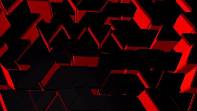 抽象三角形三维运动背景。视频素材
