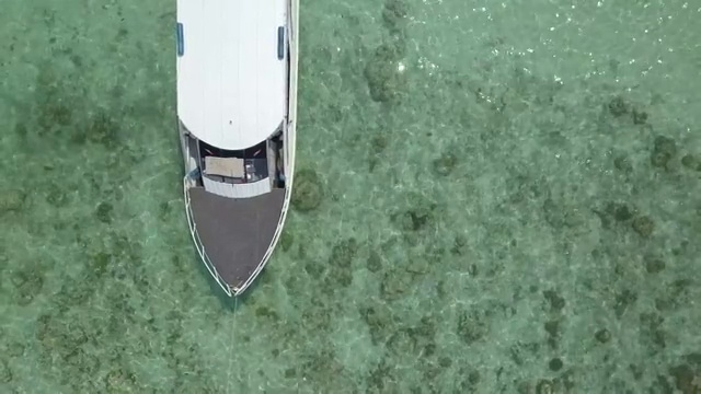 航拍近景快艇在海上。视频素材