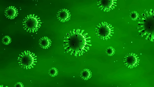 病毒和细菌动画。病毒性疾病。视频素材