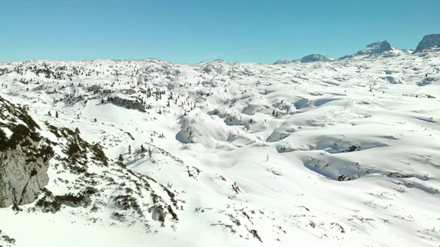 达赫斯坦山脉的原生态冬季视频素材