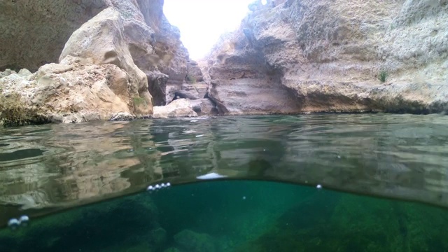 Wadi Shab的WS水视频素材