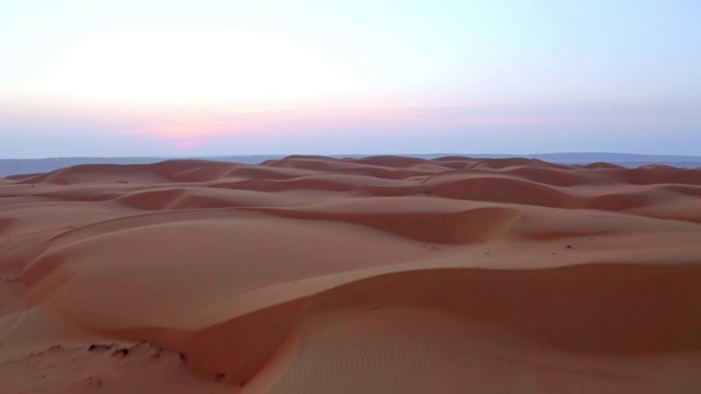 阿曼黎明时分的沙漠视频素材