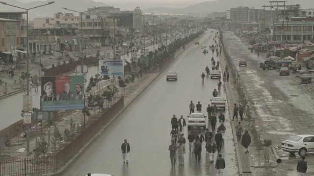 2014年大选期间喀布尔的街道视频素材