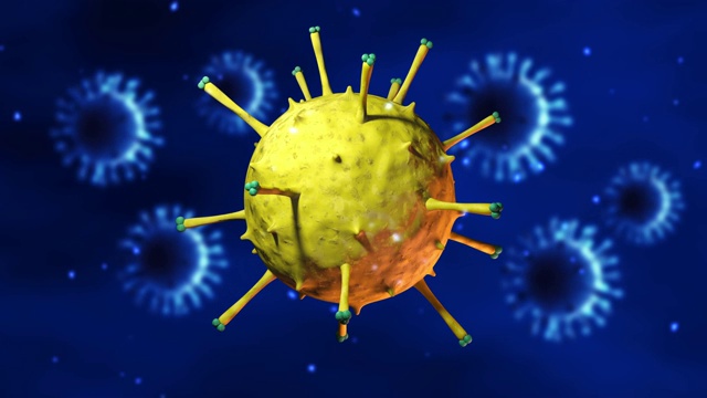 显微镜下的三维病毒和细菌动画视频下载