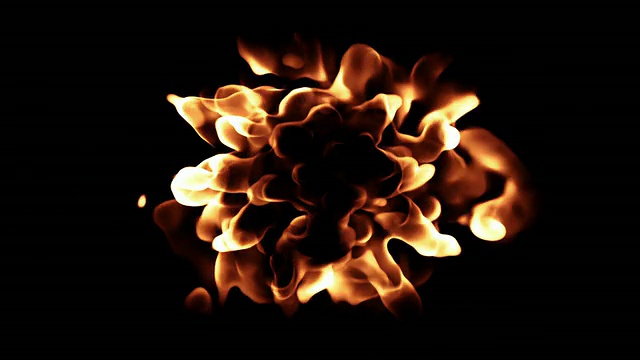 抽象外星人火焰+阿尔法视频素材