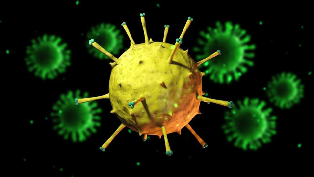 病毒和细菌。病毒性传染病。视频下载