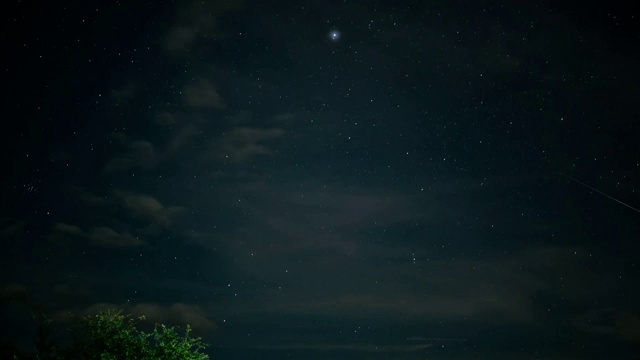 夜晚时间流逝天空流星视频素材