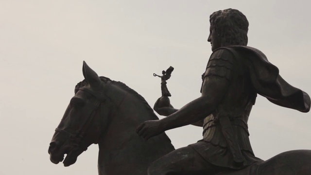 亚历山大大雕像视频素材