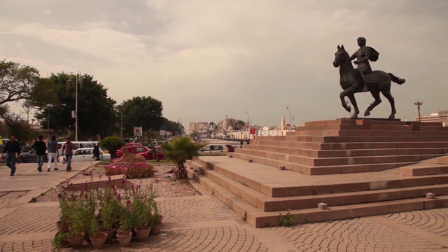 亚历山大大雕像视频素材