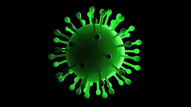 3D病毒和细菌动画与阿尔法完美的循环视频素材
