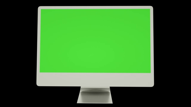 真实的电脑显示，绿色屏幕。阿尔法通道包括视频下载