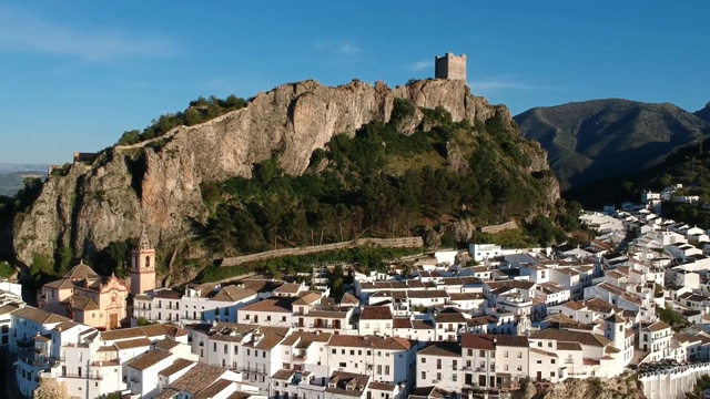 Zahara De La Sierra，城堡和老城，西班牙视频下载