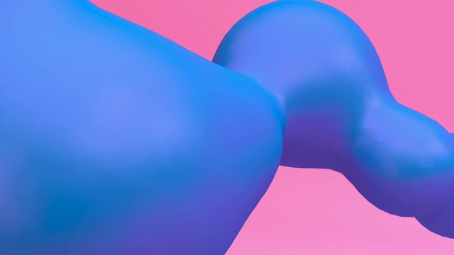 抽象三维软蓝色气球漂浮在空中。概念:抽象背景、技术。视频素材