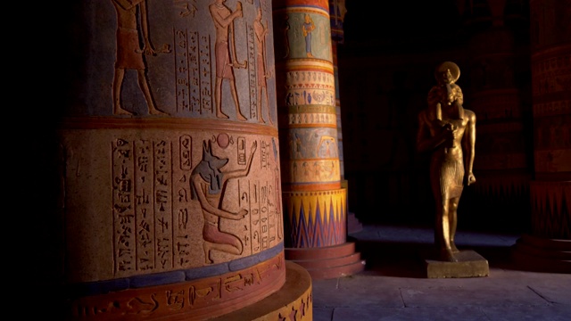 埃及神庙。专业的替身。视频下载
