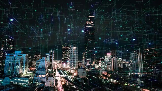 智慧城市与无线通信技术视频素材