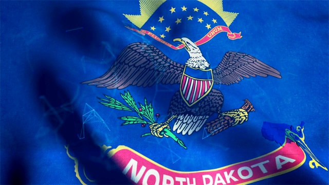 美国北达科他州的国旗视频下载