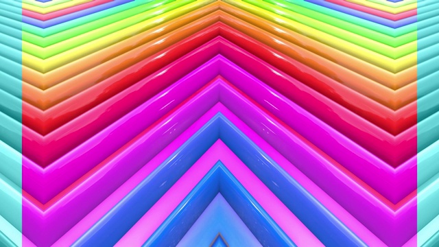 彩虹的多色条纹是循环移动的。8视频素材
