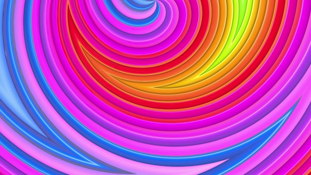 彩虹的多色条纹是循环移动的。38视频素材
