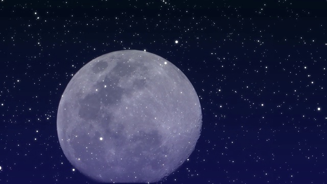 4K:星空下有月亮。视频素材