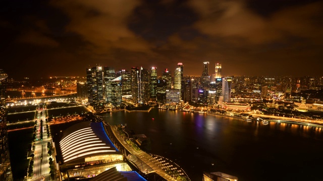 时间流逝:从新加坡海湾日到日落到夜晚——新加坡，新加坡共和国视频素材
