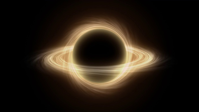 外太空的超大质量黑洞，黑洞的计算机图形模拟视频下载