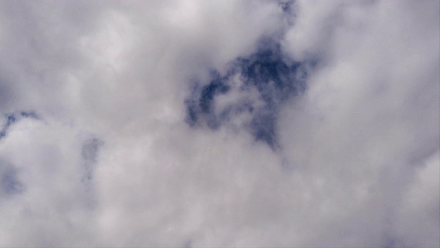 随着时间的流逝，烟灰色的层云被风在空中快速移动视频下载