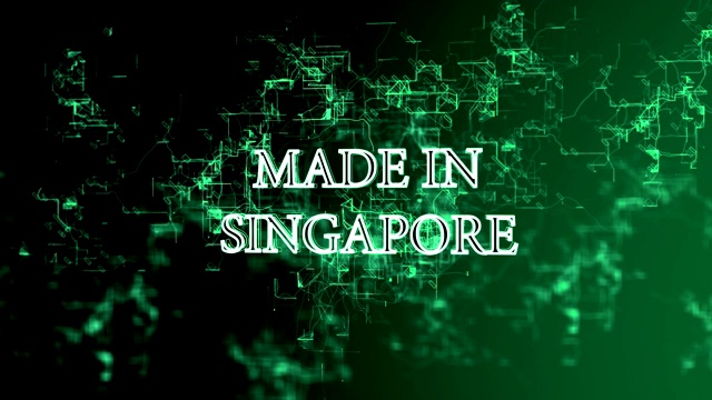 用“新加坡制造”的文字移动数字网络视频素材