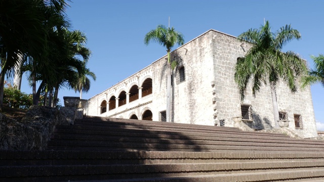 多米尼加共和国圣多明各的科隆城堡视频下载