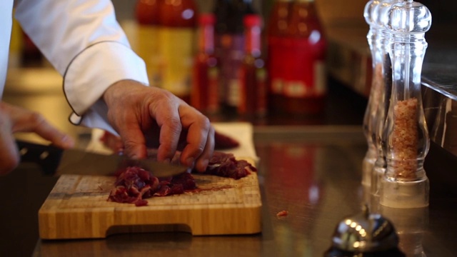 厨师切肉视频素材