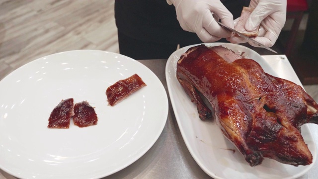 北京烤鸭-食物视频素材