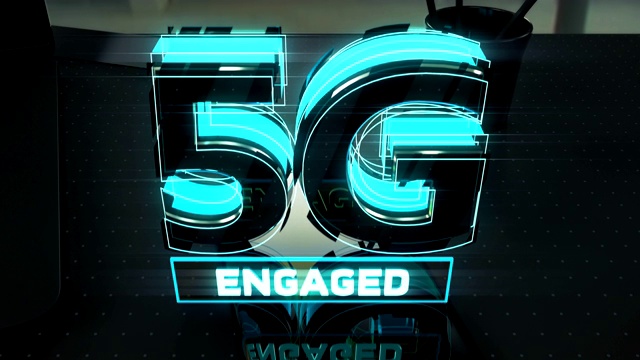 5G标志，新时代移动互联网连接，先进网络技术视频素材