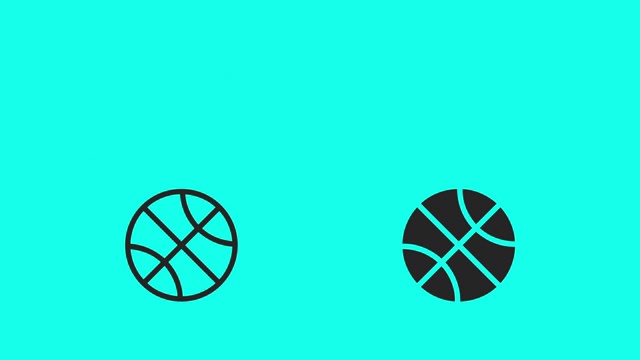 篮球Drop图标-矢量动画视频素材