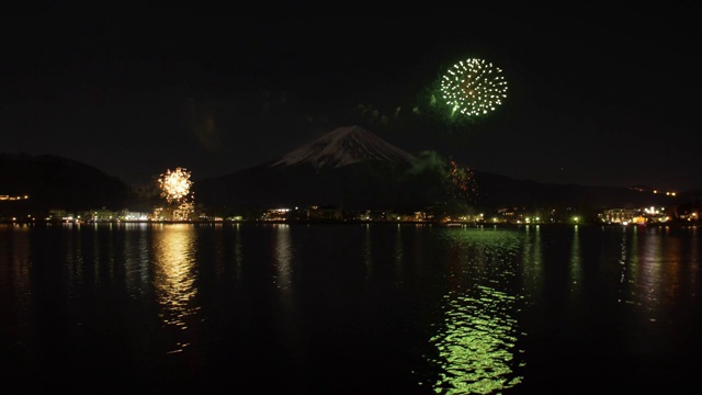 富士山和烟花视频下载