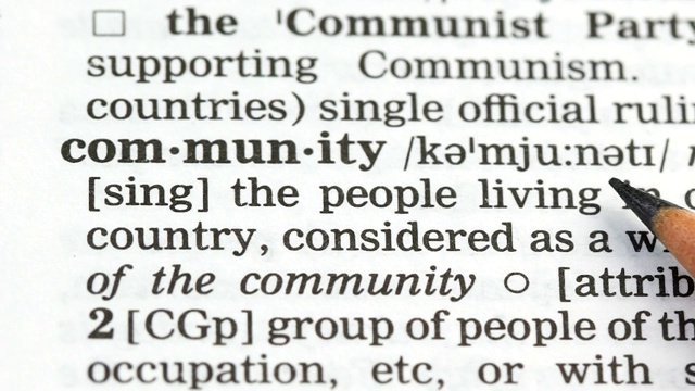 社区的意思在字典，人们社会在国家，社交媒体视频素材