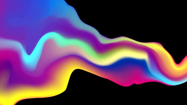 彩色液体全息波抽象视频动画视频素材