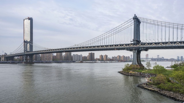 曼哈顿大桥时光流逝视频素材