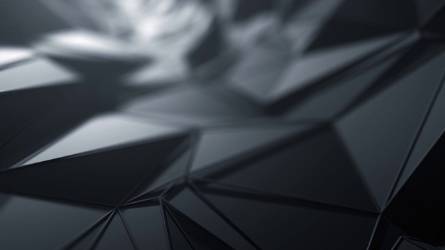 飞越抽象几何表面(黑色)-可循环的背景视频素材