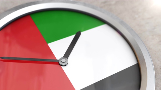 阿拉伯联合酋长国的时钟时间流逝视频下载