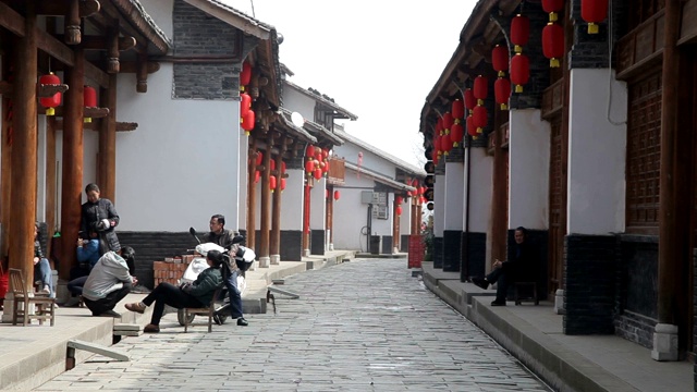 中国农村的老城区。视频下载