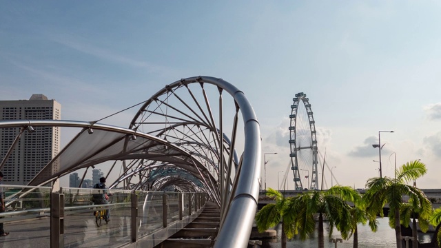 螺旋桥在新加坡，时间流逝视频视频下载
