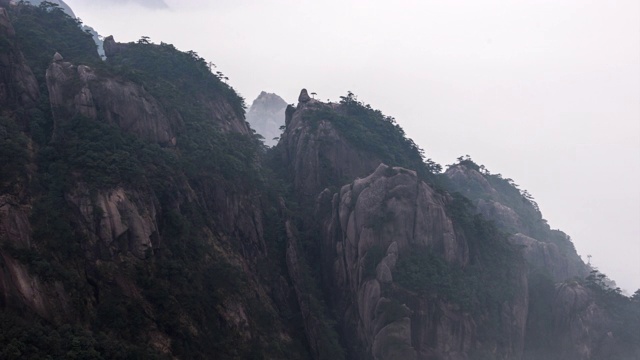 中国黄山雾的4k时间间隔视频下载