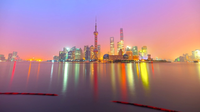 中国上海的现代城市景观和天际线视频下载