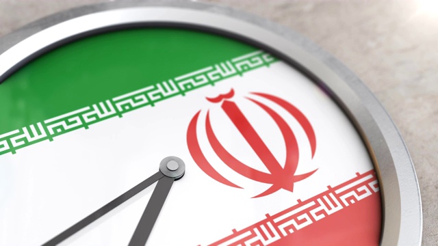 伊朗国旗时钟延时视频下载