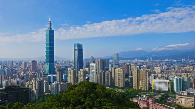 台湾台北美丽的建筑、建筑、城市生活视频下载