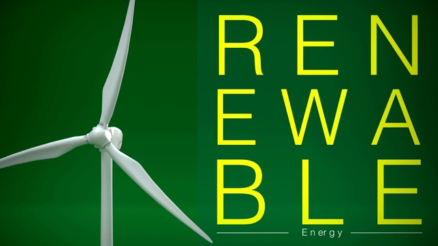 可再生能源，风力涡轮机视频素材