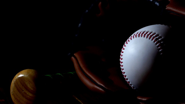 运动，棒球和棒球器材视频素材