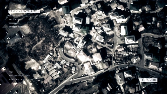 廷布的卫星图像视频素材
